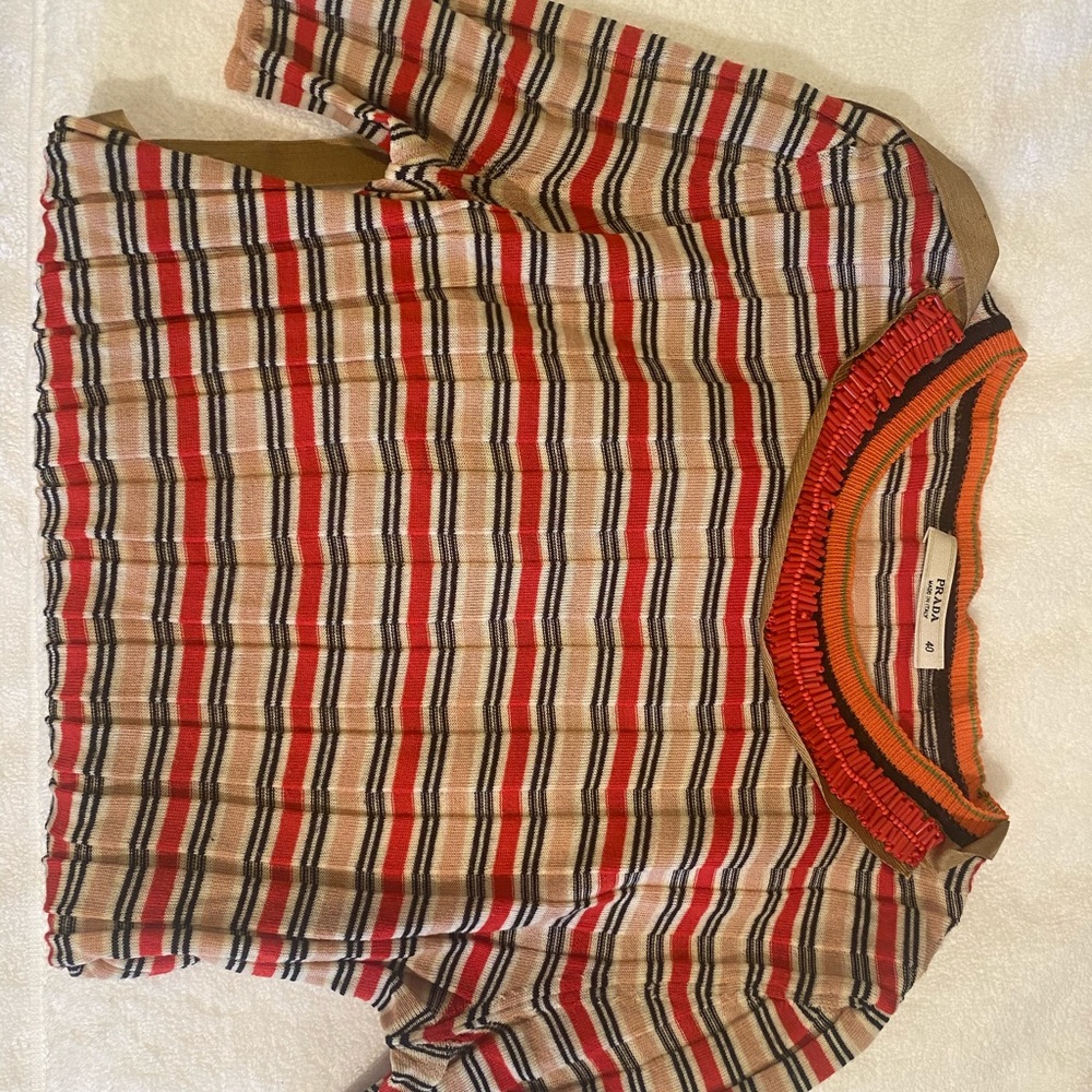 Prada sweater with necklace attached